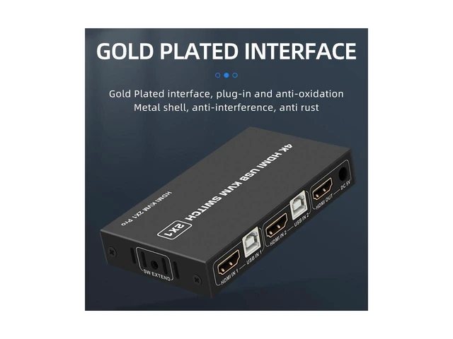 Alt view image 8 of 12 - 2 Ports HDMI KVM Switch USB HDMI KVM Switcher 4Kx2K@30Hz HDMI 1.4 for 2 Computer host sharing Monitor Mouse Keyboard Hub USB Device for PC Laptop Win7 Win10 MAC eokCXOY
