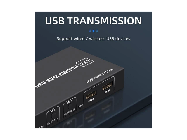 Alt view image 12 of 12 - 2 Ports HDMI KVM Switch USB HDMI KVM Switcher 4Kx2K@30Hz HDMI 1.4 for 2 Computer host sharing Monitor Mouse Keyboard Hub USB Device for PC Laptop Win7 Win10 MAC eokCXOY