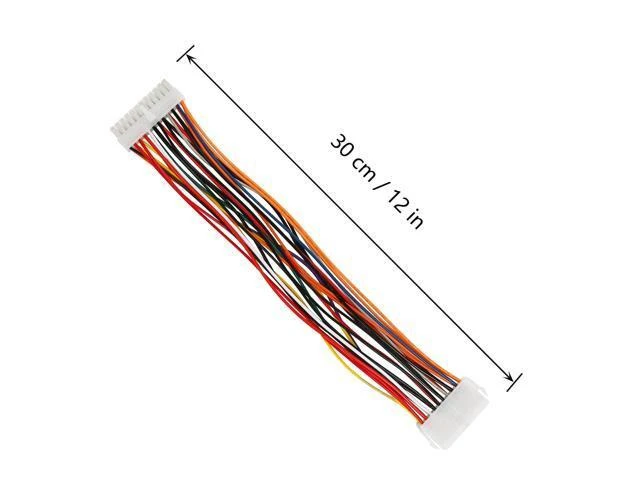 Alt view image 11 of 12 - 30cm ATX 20 Pin to 24 Pin Power Supply Adapter Computer PC Cable