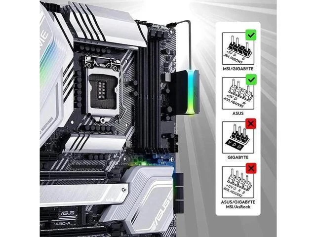 Alt view image 13 of 14 - ATX 24 Pin to 90 Degree Power Plug Adapter 5V ARGB Mainboard Motherboard Power Supply Cable Connector DIY Mounting Modular White