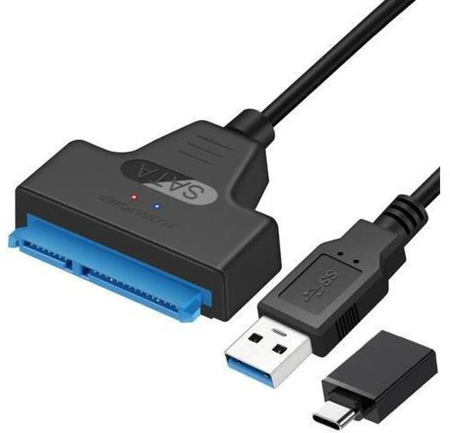 Alt view image 8 of 14 - SATA to USB 3.0 Adapter Cable for 2.5 inch Hard Drive HDD/SSD Data Transfer, External Hard Drive Converter Support UASP (Black)