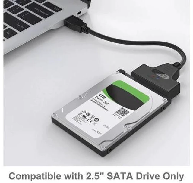 Alt view image 11 of 14 - SATA to USB 3.0 Adapter Cable for 2.5 inch Hard Drive HDD/SSD Data Transfer, External Hard Drive Converter Support UASP (Black)
