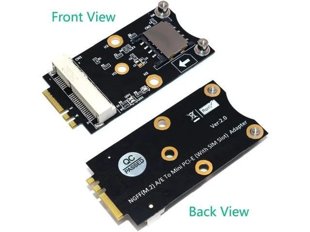Alt view image 5 of 6 - M.2 Wifi Adapter Mini PCIE Wireless Network Card to M2 NGFF Key A+E Wifi Card Raiser with SIM Card Slot for WiFi/WWAN/LTE Module