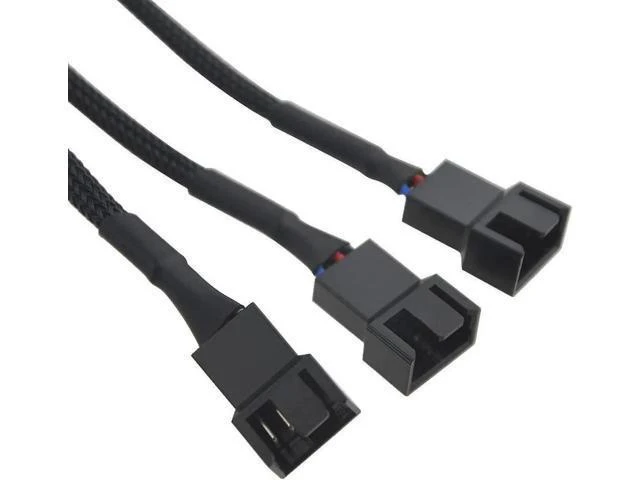 Alt view image 12 of 14 - 5 PCS Fan Splitter Cable 4 Pin Y Splitter 1 to 3 Converter PC Fan Power Extension Cable for PWM Fan Case Computer ATX Case