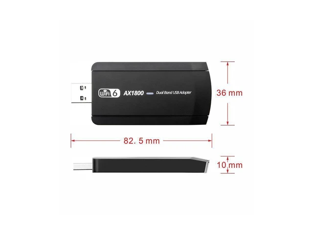 Alt view image 14 of 14 - USB 3.0 WiFi 6 Adapter for PC, 1800Mbps Dual Band 5Dbi Antennas 5.8G/2.4G Computer Network Adapters, USB Wireless Adapter WiFi 6 Card for for Desktop PC Laptop Desktop Support Windows11/10 (Black)