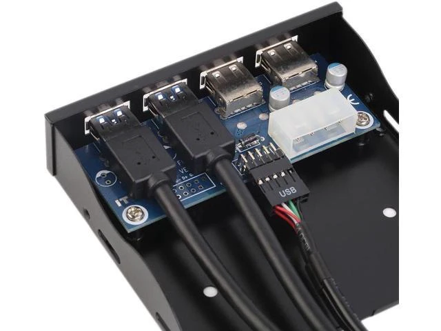 Alt view image 9 of 12 - PC Case 3.5 inch front panel 4 Ports USB Hub,2 Ports USB 3.0 & 2 Ports USB 2.0,2ft USB Type A Female to motherboard Adapter Cable