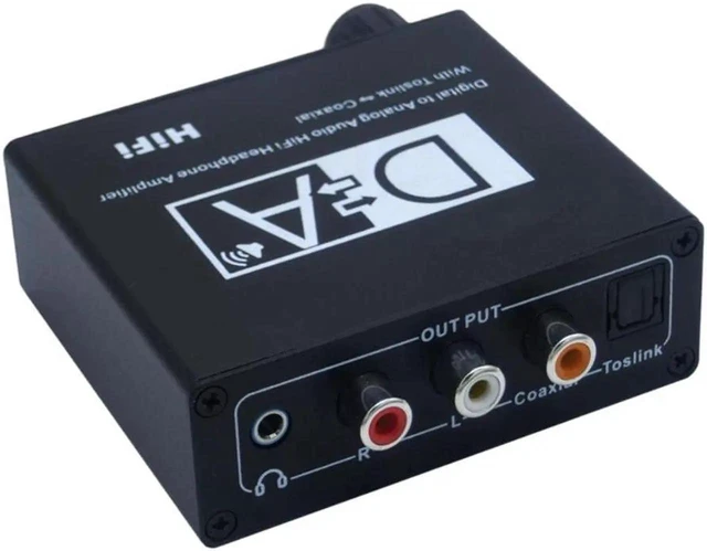 Alt view image 5 of 6 - Digital Optical to Analog Audio with Volume Control Coaxial to Optical 3.5mm Digital to Analog Audio Converter
