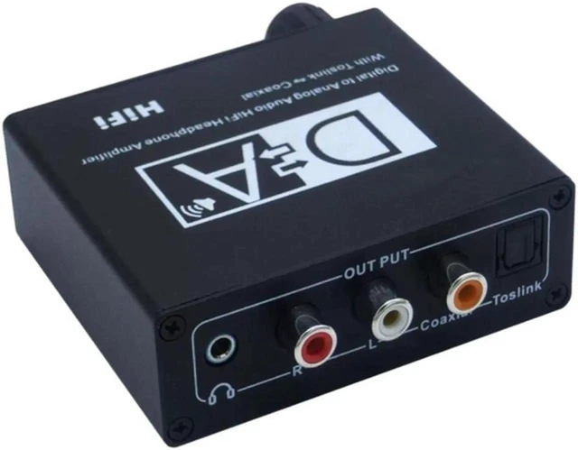 Alt view image 6 of 6 - Digital Optical to Analog Audio with Volume Control Coaxial to Optical 3.5mm Digital to Analog Audio Converter