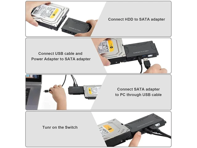 Alt view image 10 of 14 - USB IDE/SATA Adapter, USB 3.0 to SATA IDE Hard Drive Cable Adapter Converter for 2.5" 3.5" IDE External SATA HDD SSD Hard Drives Disks with 12V 2A Power Adapter eokCXOY