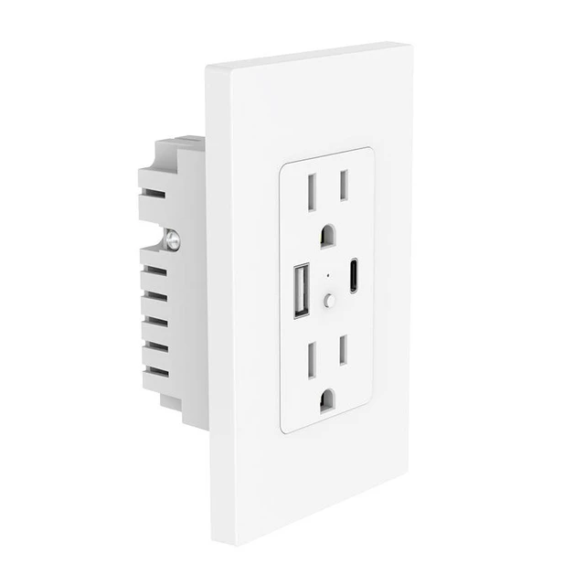 Alt view image 6 of 10 - 15A Smart Wall Switch Panel Tuya WiFi Voice Control, Compatible with Alexa & Google Home, 118mm Embedded Design, 1800W Max, 110-130V AC, Overload Protection for Home Hotel Office (US Standard/Type 1