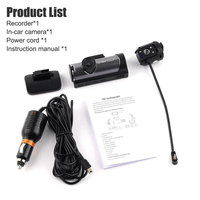 Alt view image 14 of 14 - Dual Lens WiFi Dash Camera Front & Rear Recording, HD 1080P Car Recorder, Loop Recording, G-Sensor