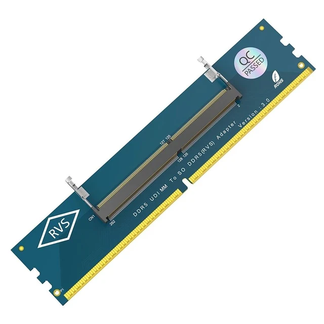 Alt view image 6 of 10 - DDR5 SO-DIMM to U-DIMM Adapter Convert Laptop DDR5 Memory to Desktop DDR5 Slot, High-Frequency PCB Design, Overcurrent Protection, for Desktop Motherboards