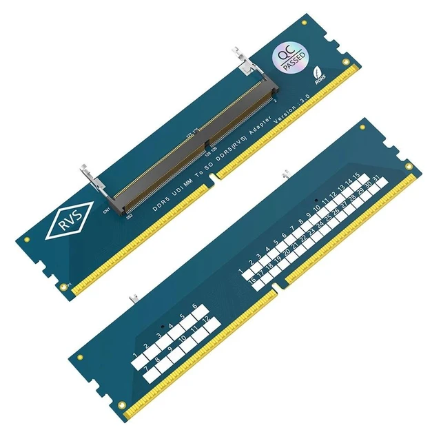 Alt view image 8 of 10 - DDR5 SO-DIMM to U-DIMM Adapter Convert Laptop DDR5 Memory to Desktop DDR5 Slot, High-Frequency PCB Design, Overcurrent Protection, for Desktop Motherboards
