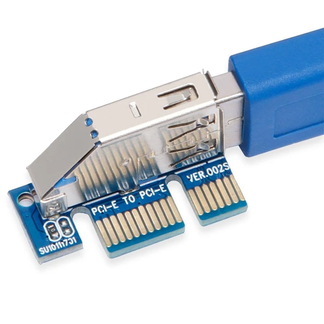 Alt view image 6 of 9 - PCIe 1X to Dual PCIe 4X Extension Cable PCI Express Riser Adapter for Network Card/Graphics Card/Expansion Card, 0.3m / 0.6m, Flexible Ribbon Cable