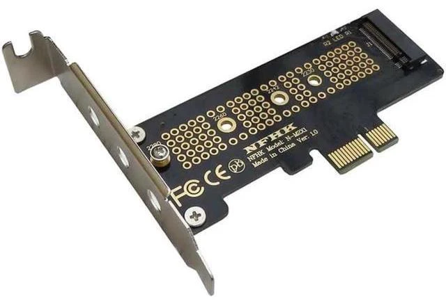 Alt view image 6 of 8 - NVMe PCIe M.2 NGFF SSD to PCIe x1 Adapter Card PCIe x1 to M.2 Card with Bracket PCI-E M.2 Adapter for 2230 2240 2260 2280 SSD M2