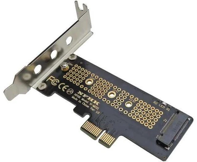 Alt view image 7 of 8 - NVMe PCIe M.2 NGFF SSD to PCIe x1 Adapter Card PCIe x1 to M.2 Card with Bracket PCI-E M.2 Adapter for 2230 2240 2260 2280 SSD M2