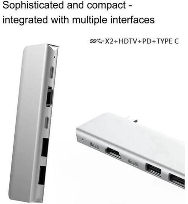 Alt view image 10 of 14 - 5Gbps High Speed Sync Data USB C Hub 5 In 1 Type-C To HDMI 4K USB 3.0 PD Charge Port Type C Multiport Adapter? Type-C Hub