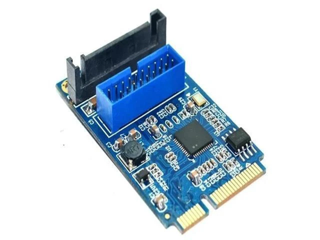 Alt view image 2 of 2 - FOR MINI PCI-E to USB3.0 adapter MINI PCIE to 20PIN 19pin USB3.0 expansion card