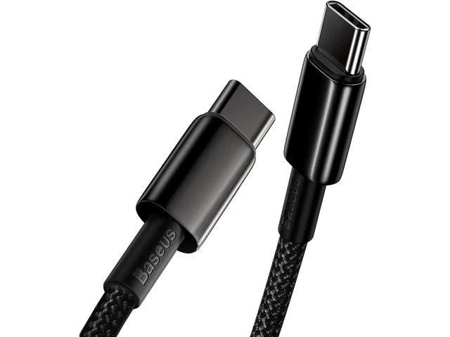 Alt view image 8 of 14 - USB C Cable, Baseus 100W PD 5A QC 4.0 Fast Charging USB C to USB C Cable, Zinc Alloy Nylon Braided Type C Data Cable for Samsung S21 S20+ S10 Note 10 iPad Pro MacBook Pro Google Pixel and more (6.6ft)