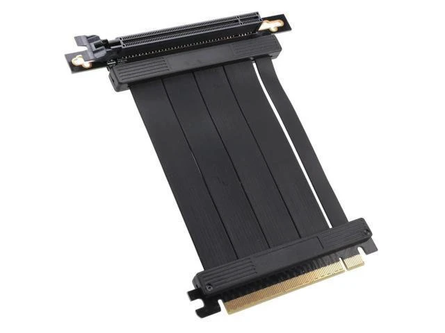 Alt view image 2 of 2 - PCIE 4.0 16X Riser Cable Graphics Card Extension Cable PCI Express Port GPU Riser Extender,90 Degrees 10cm-AB01