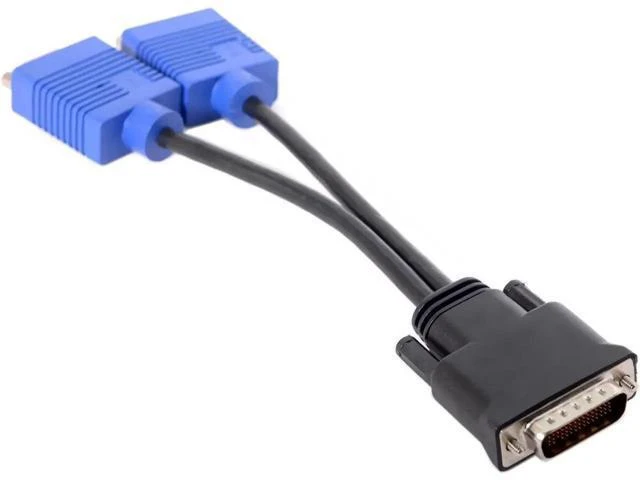 Alt view image 4 of 6 - Dual 15Pin VGA RGB Female to DMS-59pin Male Splitter Extension Adapter Cable for PC Graphics Card