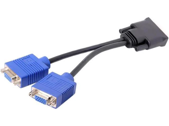 Alt view image 5 of 6 - Dual 15Pin VGA RGB Female to DMS-59pin Male Splitter Extension Adapter Cable for PC Graphics Card
