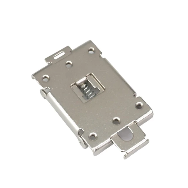 Alt view image 5 of 8 - 1pcs Single Phase SSR 35MM DIN Rail Fixed Solid State Relay Clip Clamp Mounting Bracket Iron Nickel Plating