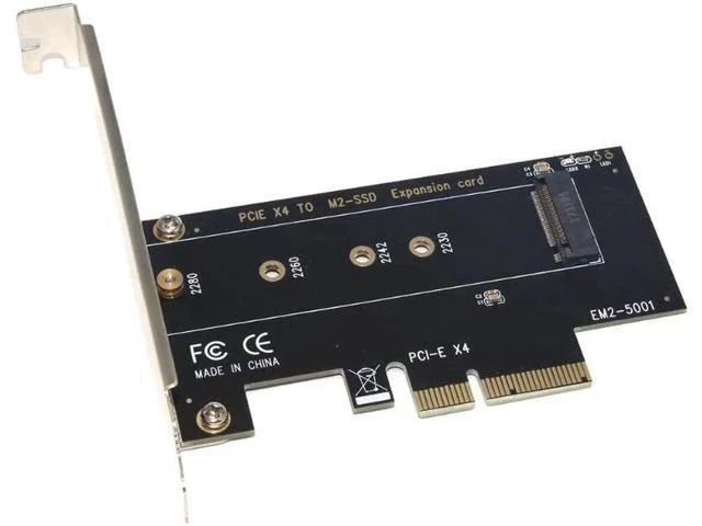 Alt view image 6 of 10 - M key M.2 NVMe SSD to PCIe Adapter Card PCI Express 3.0 x4 2230 2242 2260 2280 Size M.2 SSD Riser Card support PCI-E X4, X8, X16