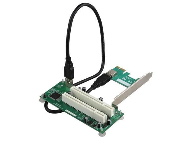 Alt view image 2 of 2 - Desktop PCI-Express PCI-E to PCI Adapter Card PCIe to Dual Pci Slot Expansion Card USB 3.0 Add on Card Convertor-AB01
