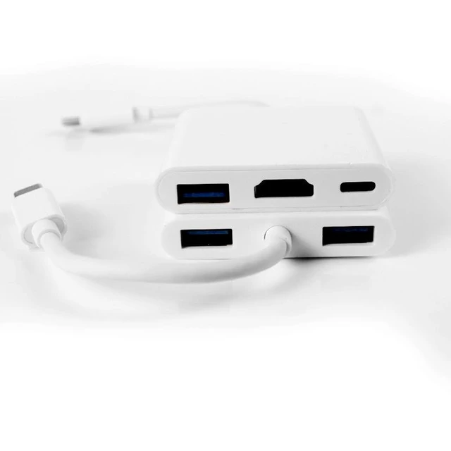 Alt view image 8 of 10 - 5-in-1 USB-C to HDMI Adapter Type-C 3.1 to 4K HDTV Cable, Screen Mirroring Cord for MacBook / Laptop / Tablet