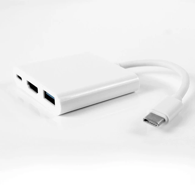 Alt view image 9 of 10 - 5-in-1 USB-C to HDMI Adapter Type-C 3.1 to 4K HDTV Cable, Screen Mirroring Cord for MacBook / Laptop / Tablet