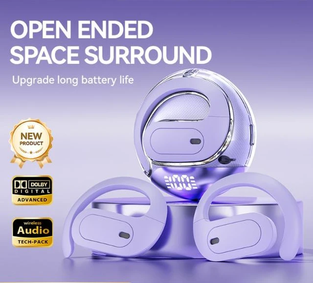 Alt view image 7 of 8 - M112 AI Translation Bestseller Transparent OWS Over-Ear Bluetooth Headset Coconut Ball Design, High-Quality Sound, Bluetooth 5.4