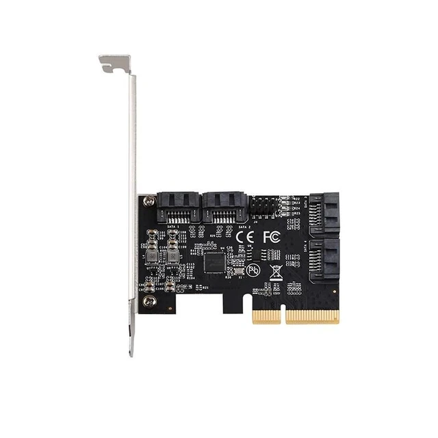 Alt view image 8 of 8 - PCIe x4 to 4-Port SATA 3.0 Expansion Card ASM1164 Controller, 6Gbps per Port, Supports SSD Boot, IDE/AHCI Mode, for Desktop, Server, and Storage Expansion