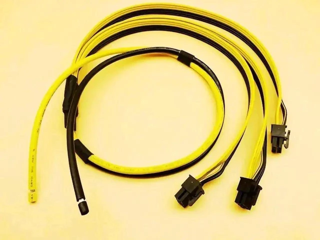 Alt view image 7 of 12 - 5PCS Power Supply Cable 3 6Pin Adapter Cable 6pin GPU Video Card Wire 10AWG + 16AWG Cables 90cm for BTC ETH LTH Miner Mining