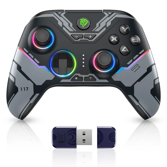Alt view image 6 of 10 - X15 Hall Effect Wireless Game Controller Hall Joystick & Trigger, RGB, 2 Programming Keys, 3 Modes, PC/Switch/Android/iOS