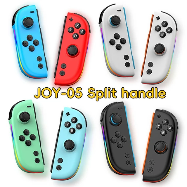 Alt view image 8 of 11 - JOY-05N Switch/Switch 2 Controller RGB Lighting, 6-Axis Gyro, TMR Hall Sticks, 30H Battery, One-Key Wake, Turbo Left: Blue Right: Red