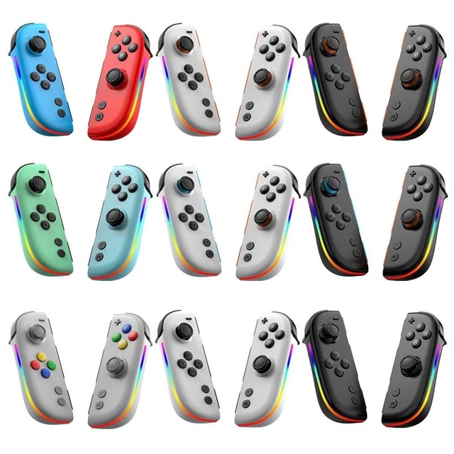 Alt view image 11 of 11 - JOY-05N Switch/Switch 2 Controller RGB Lighting, 6-Axis Gyro, TMR Hall Sticks, 30H Battery, One-Key Wake, Turbo Left: Blue Right: Red