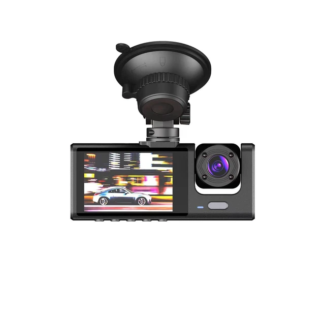 Alt view image 8 of 8 - 2" Screen 3-Channel Dash Cam Front+Rear+Simultaneous Display, 1080P HD, 170° Wide Angle, WiFi + APP, Backup Camera, Loop Recording Triple Lens Car DVR for Sedan SUV Truck (No SD Card)
