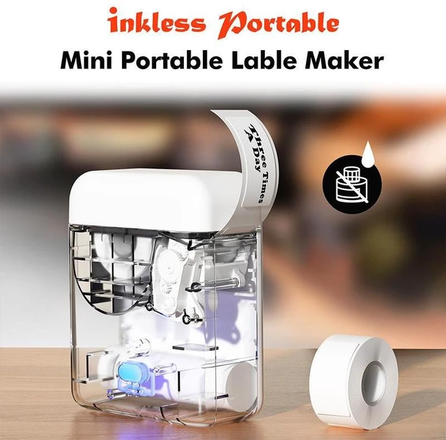 Alt view image 9 of 10 - Mini Thermal Label Printer Portable Bluetooth, USB, 128g Ultra-Light, for Journal Scrapbook Price Tag Organization Sticker Maker, Compatible with iOS/Android/Windows (White)
