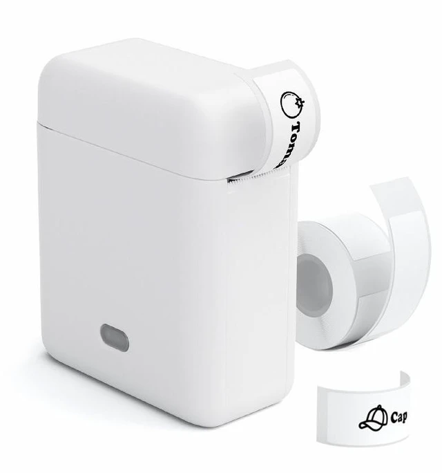 Alt view image 6 of 10 - Mini Thermal Label Printer Portable Bluetooth, USB, 128g Ultra-Light, for Journal Scrapbook Price Tag Organization Sticker Maker, Compatible with iOS/Android/Windows (White)