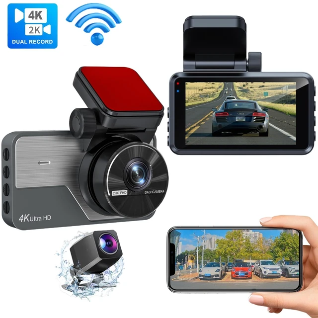 Alt view image 6 of 10 - Y06 4K+2K Dual Channel Dash Cam, Front 4K Ultra HD + Rear 2K QHD Recording 3" IPS Screen, 170° Wide Angle, Super Night Vision, Built-in WiFi, G-Sensor, Time-Lapse Parking