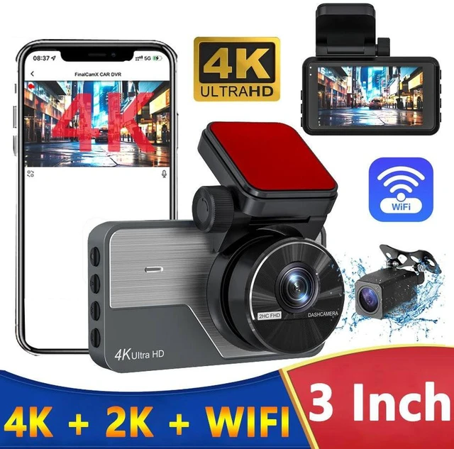 Alt view image 10 of 10 - Y06 4K+2K Dual Channel Dash Cam, Front 4K Ultra HD + Rear 2K QHD Recording 3" IPS Screen, 170° Wide Angle, Super Night Vision, Built-in WiFi, G-Sensor, Time-Lapse Parking