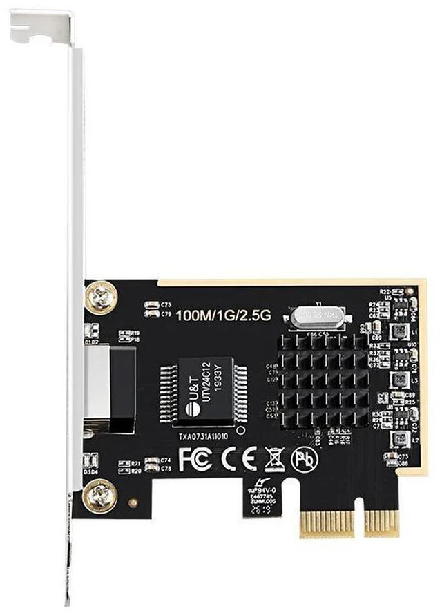 Alt view image 8 of 14 - 2.5GBase-T PCIe Network Adapter with 1 Port 2500/1000/100Mbps PCI Express Gigabit Ethernet Card RJ45 LAN Controller Support Windows Server/Windows/Linux RTL8152 Chipset Standard and Low-Profile Bracke
