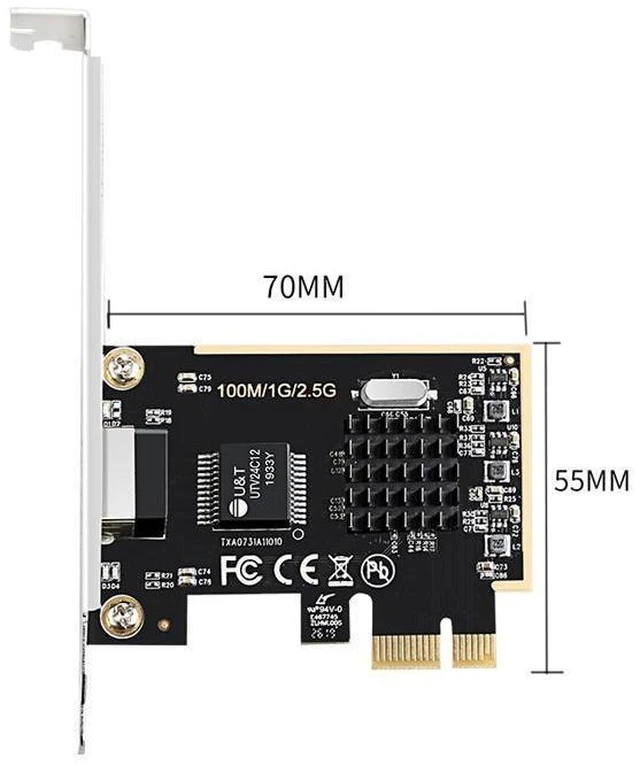 Alt view image 12 of 14 - 2.5GBase-T PCIe Network Adapter with 1 Port 2500/1000/100Mbps PCI Express Gigabit Ethernet Card RJ45 LAN Controller Support Windows Server/Windows/Linux RTL8152 Chipset Standard and Low-Profile Bracke