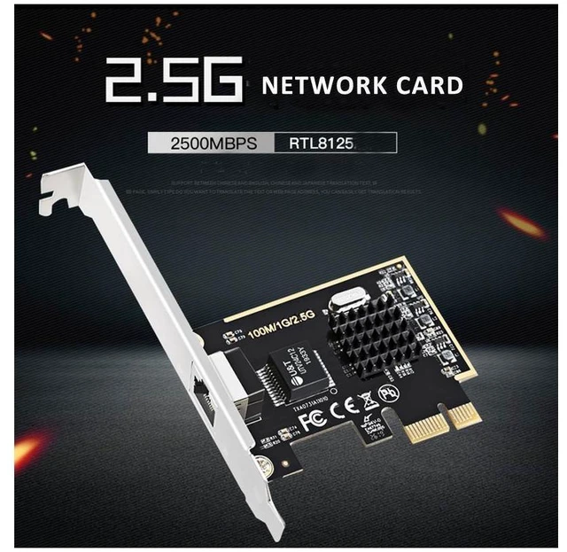 Alt view image 13 of 14 - 2.5GBase-T PCIe Network Adapter with 1 Port 2500/1000/100Mbps PCI Express Gigabit Ethernet Card RJ45 LAN Controller Support Windows Server/Windows/Linux RTL8152 Chipset Standard and Low-Profile Bracke