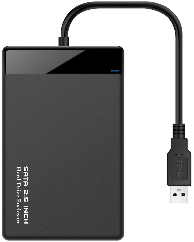 Alt view image 6 of 10 - 2.5" USB 3.0 External Hard Drive Enclosure SATA to USB 3.0 Adapter Case for SSD & HDD, Support UASP, Tool-Free Installation, Compatible with Laptop/PC, Includes USB-A & USB-C Cables