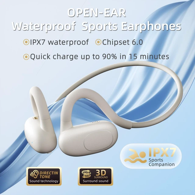 Alt view image 10 of 10 - F25A Neckband Bluetooth Headset High-End Design, 12H Battery, Open-Ear, IP67 Waterproof, Magnetic Charging, Bluetooth 6.0