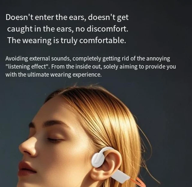 Alt view image 6 of 6 - K08 Bone Conduction Headphones, Open Ear Wireless Bluetooth 5.3 Sports Headset, 10H Long Battery Life, 160mAh, IPX5 Waterproof, Ultra-Light 25g, Comfortable for Running Cycling Workout Type-C Chargi