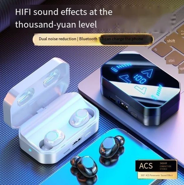 Alt view image 11 of 11 - M49 Wireless Bluetooth Headset Bluetooth 5.3, 1800mAh Charging Case, 5-6H Playtime, Mini High-End Design, In-Ear TWS Earbuds