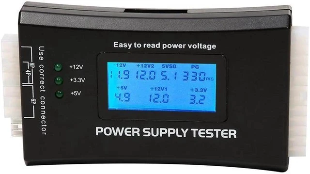 Alt view image 6 of 10 - New Digital LCD PC Computer Power Supply Tester 20/24 Pin 4 PSU ATX SATA HDD Testers